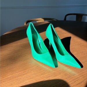 Zara Vibrant Green Heels